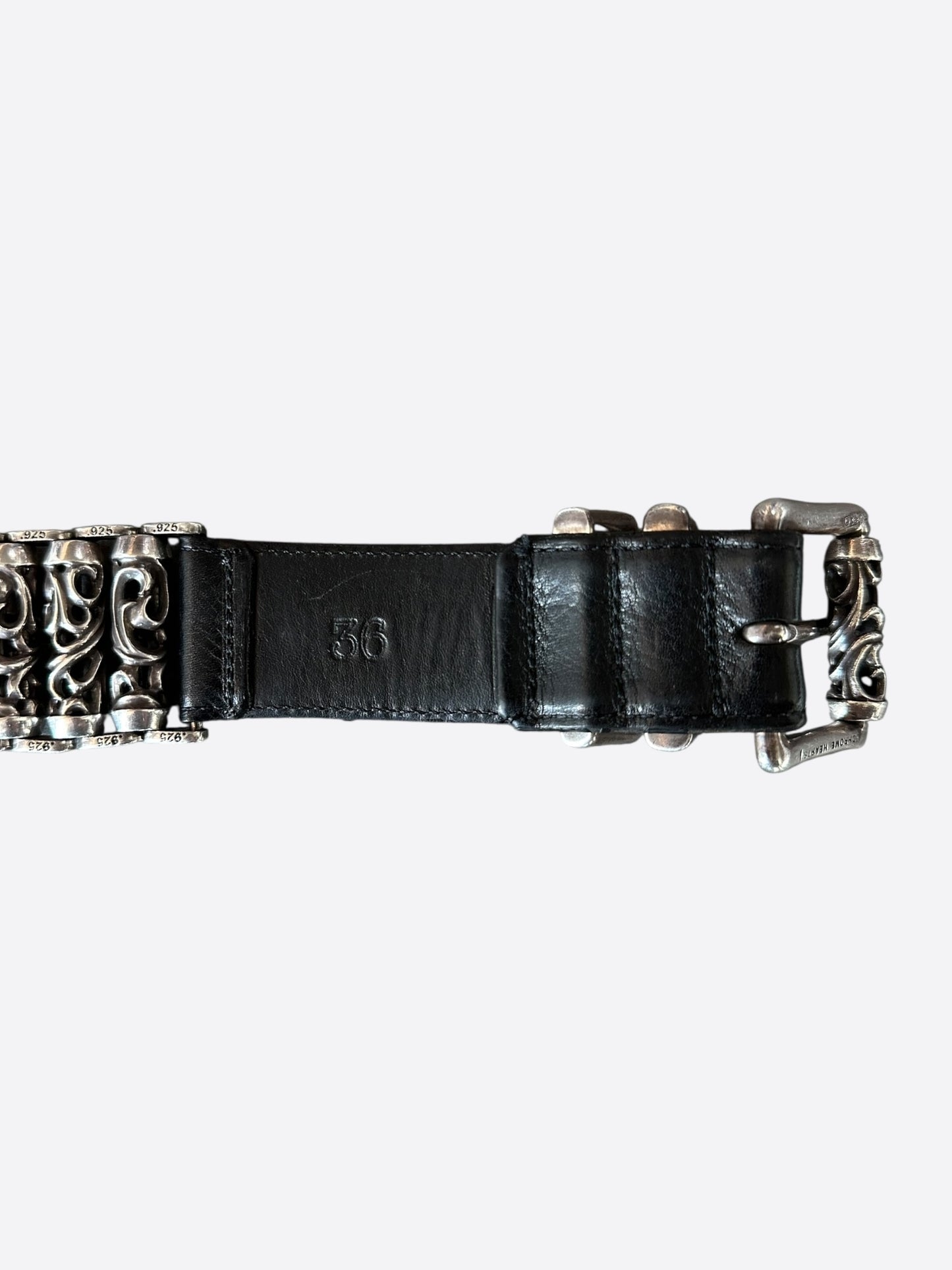 Chrome Hearts Black & Silver Full Celtic Roller Belt