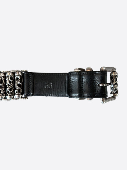 Chrome Hearts Black & Silver Full Celtic Roller Belt
