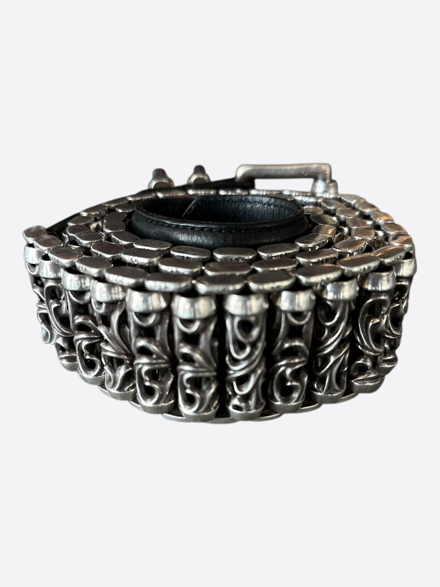Chrome Hearts Black & Silver Full Celtic Roller Belt