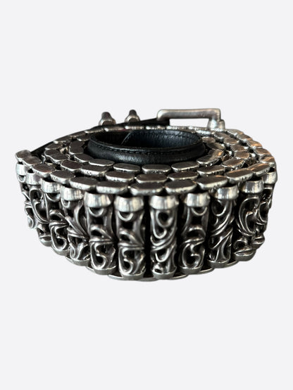 Chrome Hearts Black & Silver Full Celtic Roller Belt