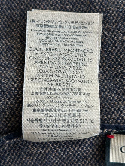 Gucci Navy & Beige GG Logo Beanie