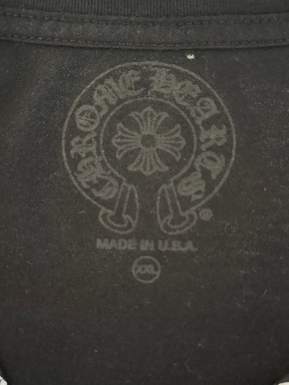 Chrome Hearts Black & White Neck Logo T-Shirt