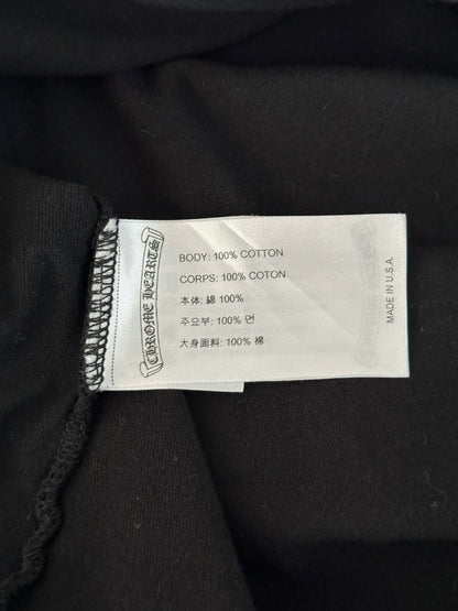 Chrome Hearts Black & White Neck Logo T-Shirt