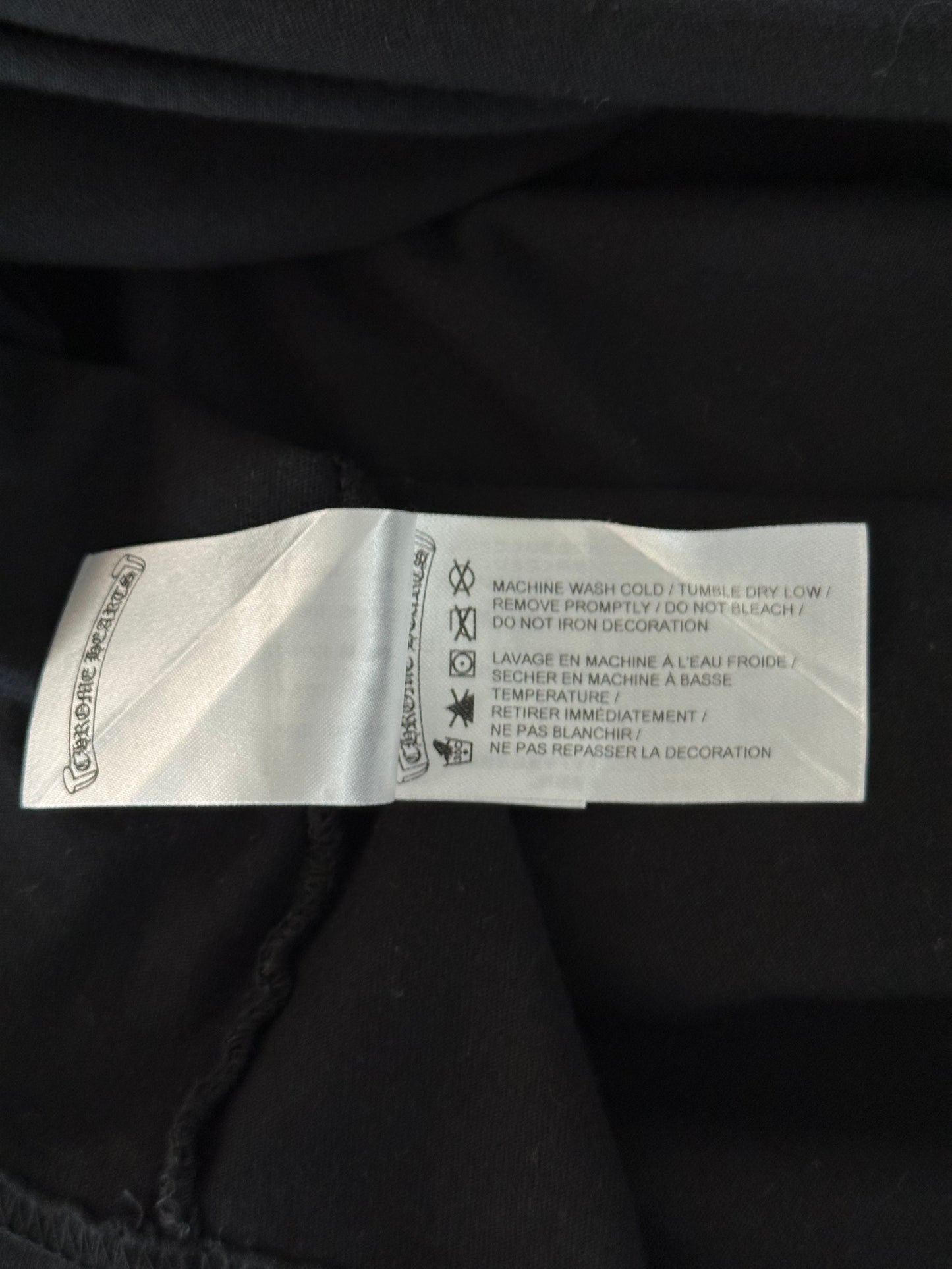 Chrome Hearts Black & White Neck Logo T-Shirt