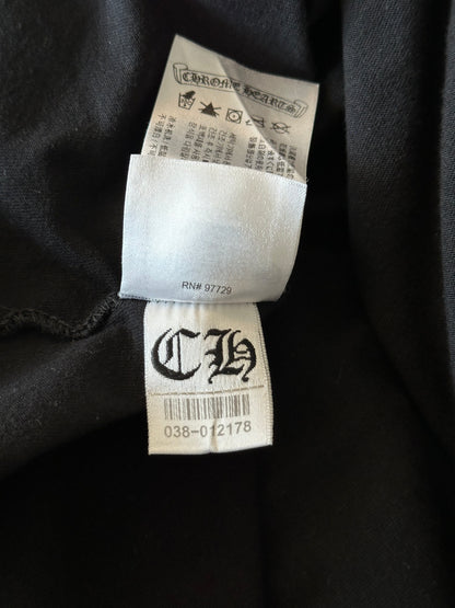 Chrome Hearts Black & White Neck Logo T-Shirt