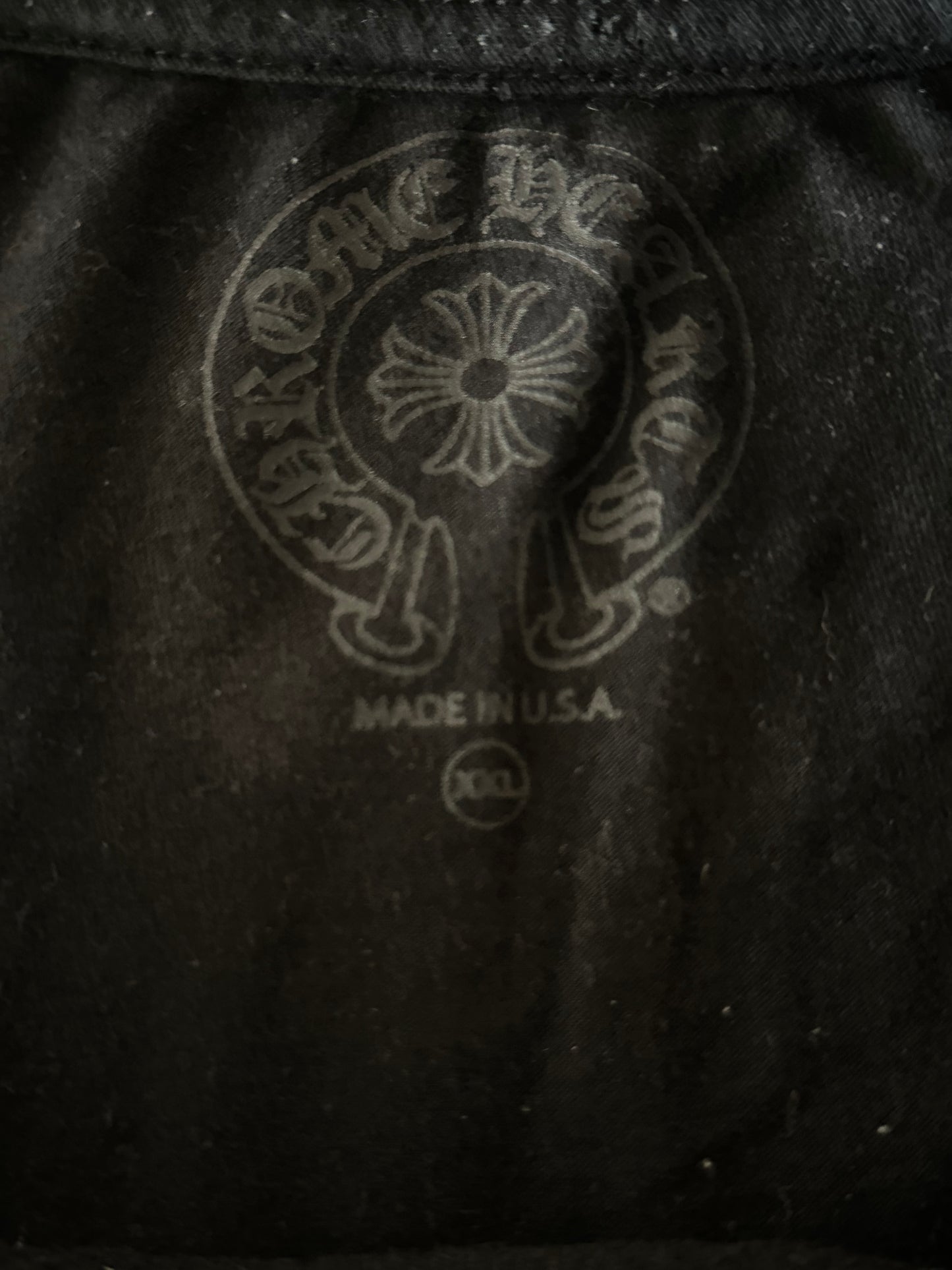 Chrome Hearts Black & White Paris Horseshoe Logo T-Shirt