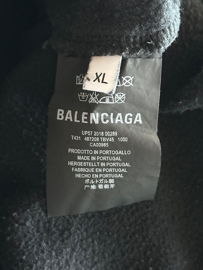 Balenciaga Black Sinners Embroidered Hoodie