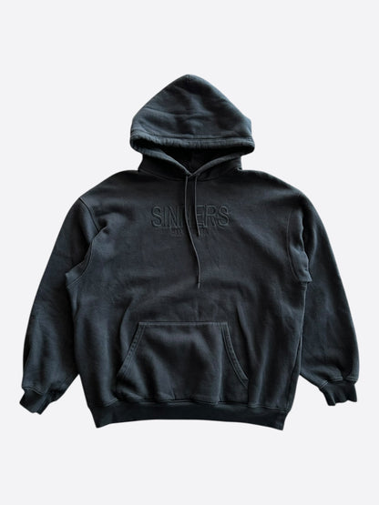 Balenciaga Black Sinners Embroidered Hoodie