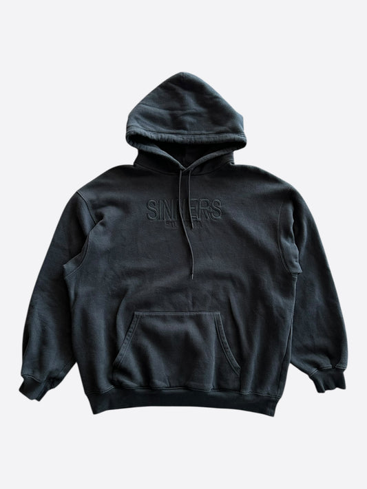 Balenciaga Black Sinners Embroidered Hoodie