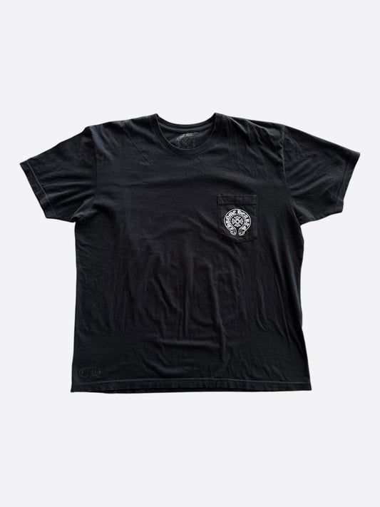 Chrome Hearts Black & White Paris Horseshoe Logo T-Shirt