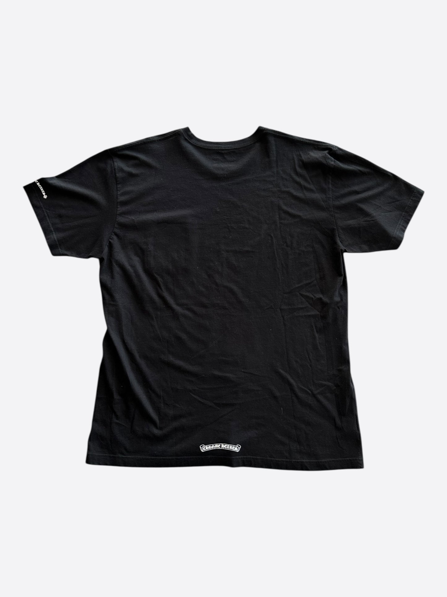 Chrome Hearts Black & White Neck Logo T-Shirt