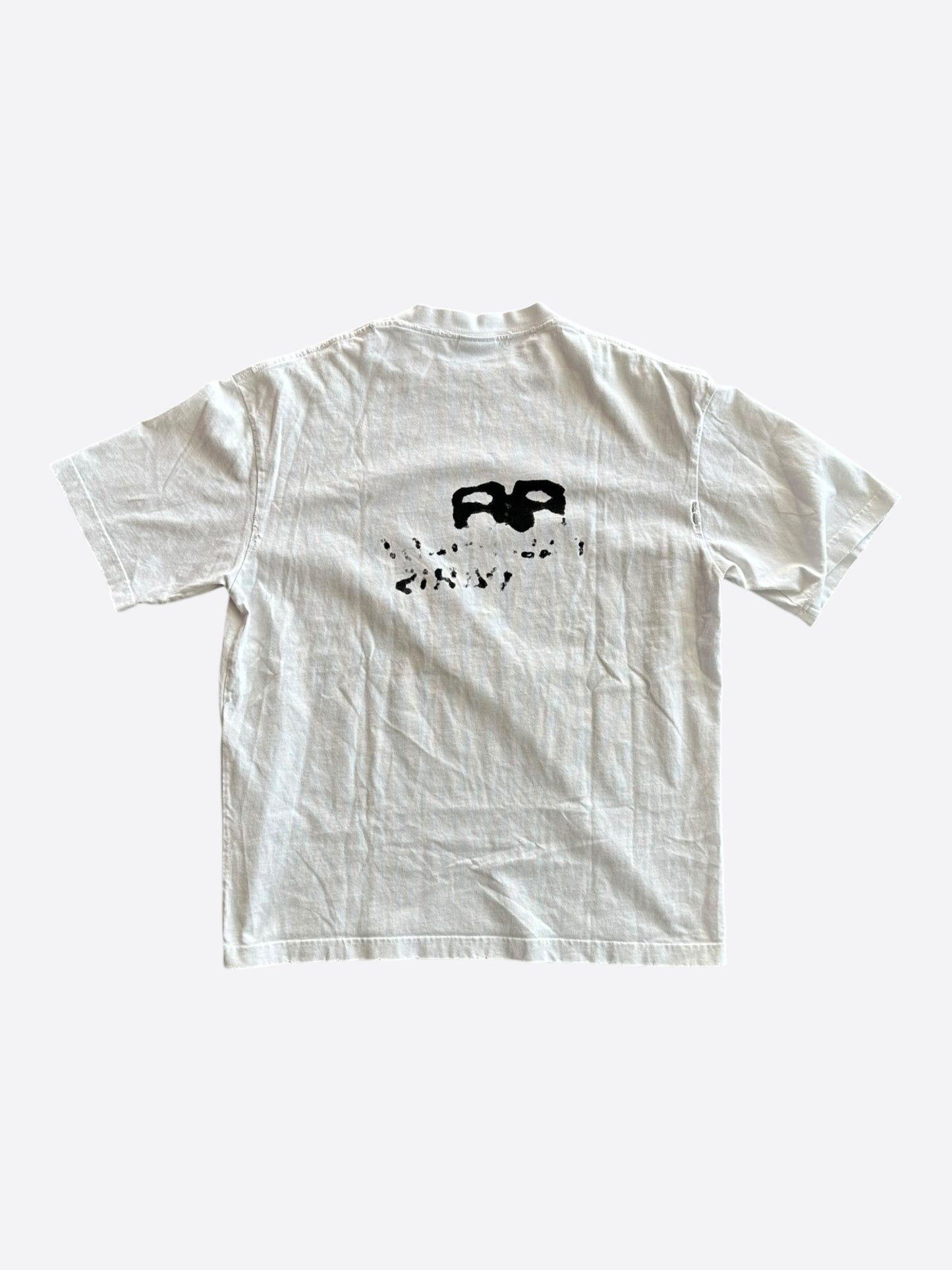 Balenciaga White & Black BB Logo T-Shirt