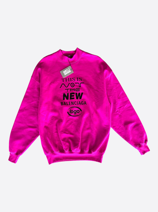Balenciaga Pink & Black The New Logo Sweater