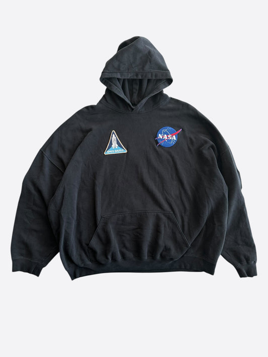 Balenciaga Black NASA Patch Hoodie