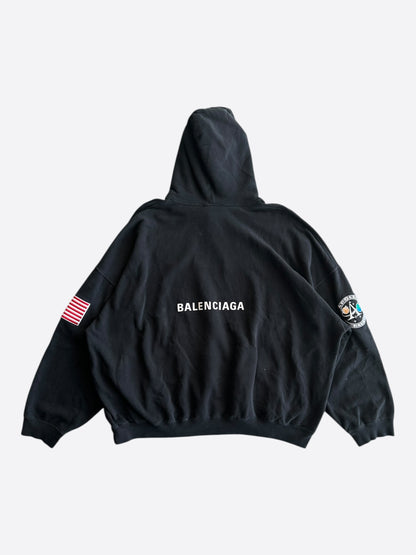 Balenciaga Black NASA Patch Hoodie