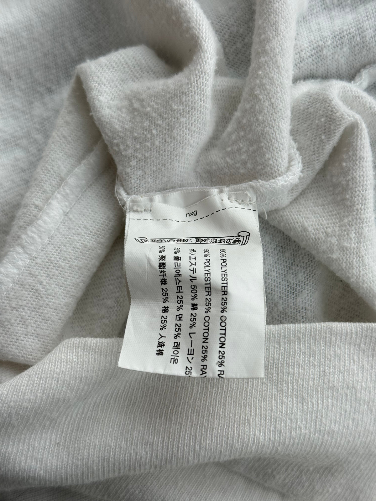 Chrome Hearts White & Black Cross Logo Zip Up Hoodie