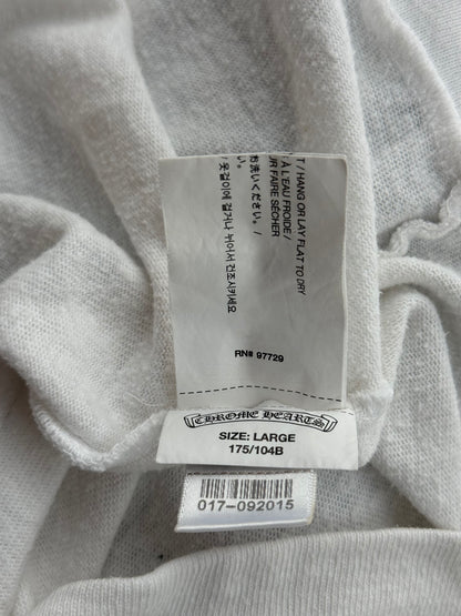 Chrome Hearts White & Black Cross Logo Zip Up Hoodie