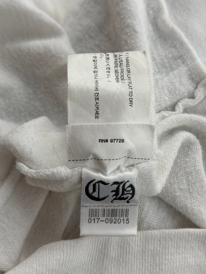 Chrome Hearts White & Black Cross Logo Zip Up Hoodie