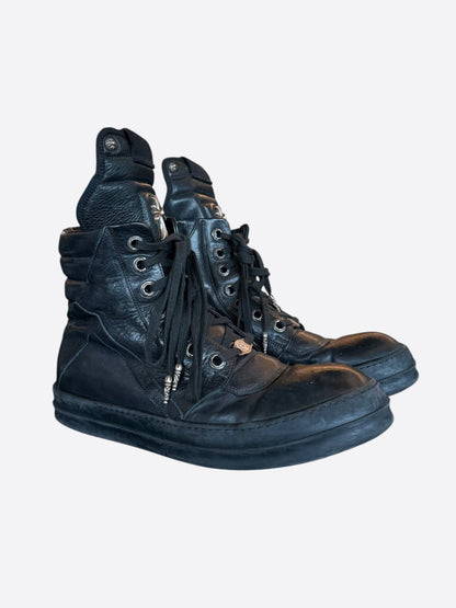 Rick Owens Chrome Hearts Black & Silver Cross Geobaskets