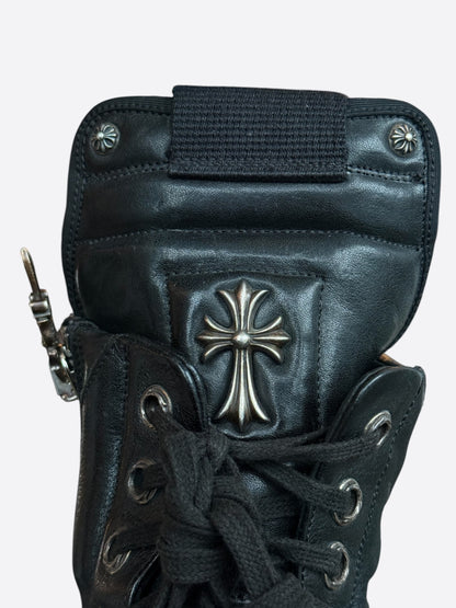 Rick Owens Chrome Hearts Black & Silver Cross Geobaskets