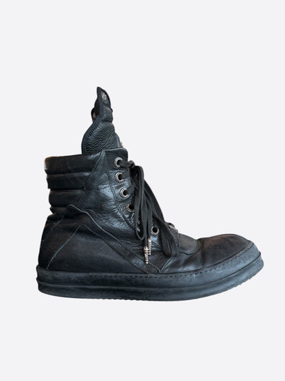 Rick Owens Chrome Hearts Black & Silver Cross Geobaskets