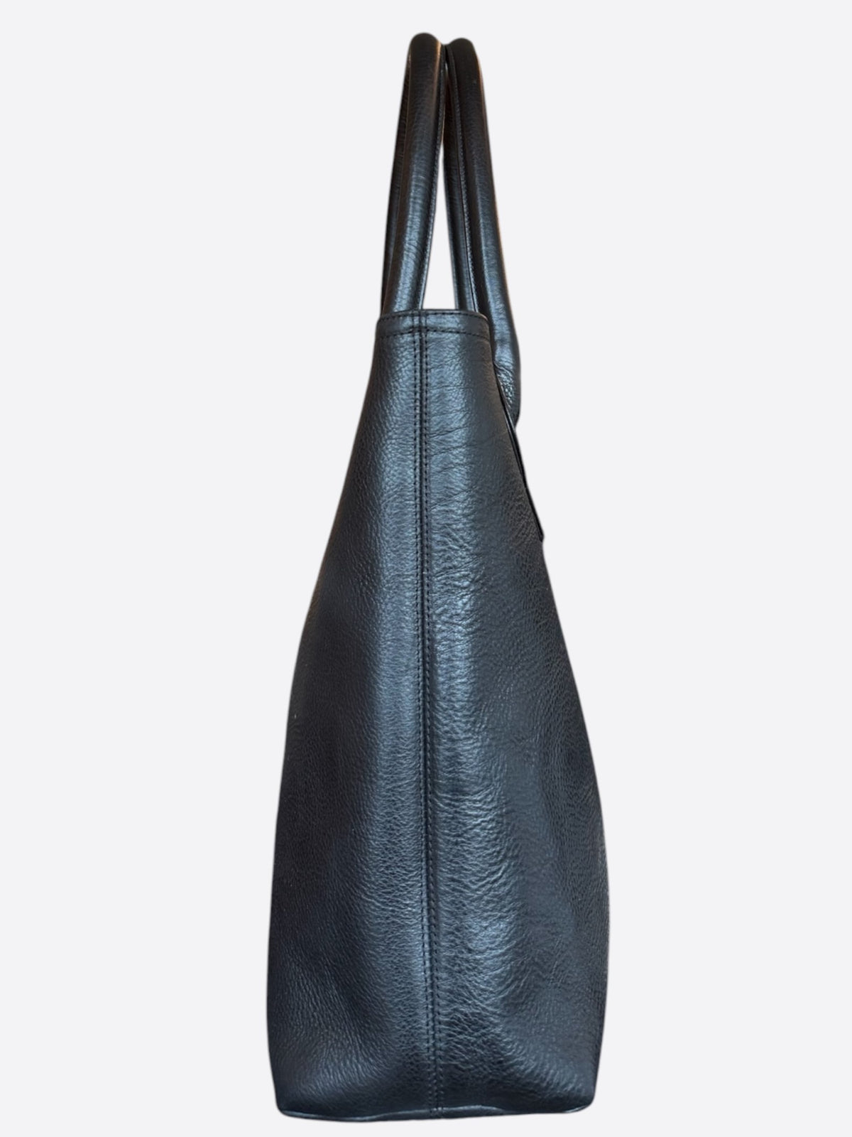 Chrome Hearts Black Leather Cross Patch Tote Bag
