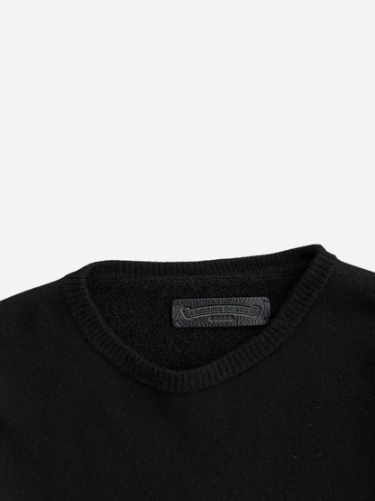 Chrome Hearts Black & White Floral Cashmere Sweater