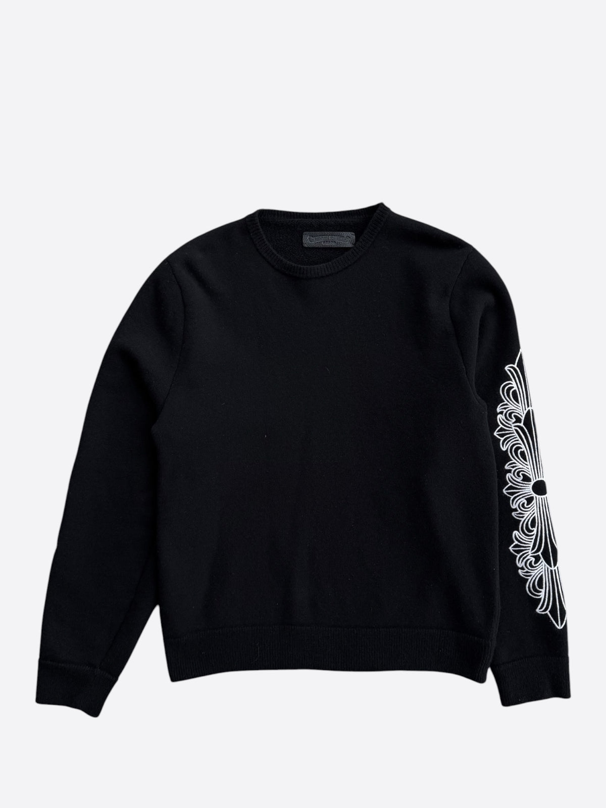 Chrome Hearts Black & White Floral Cashmere Sweater