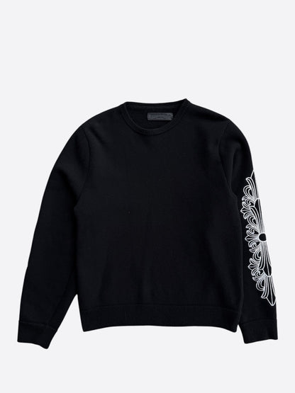 Chrome Hearts Black & White Floral Cashmere Sweater
