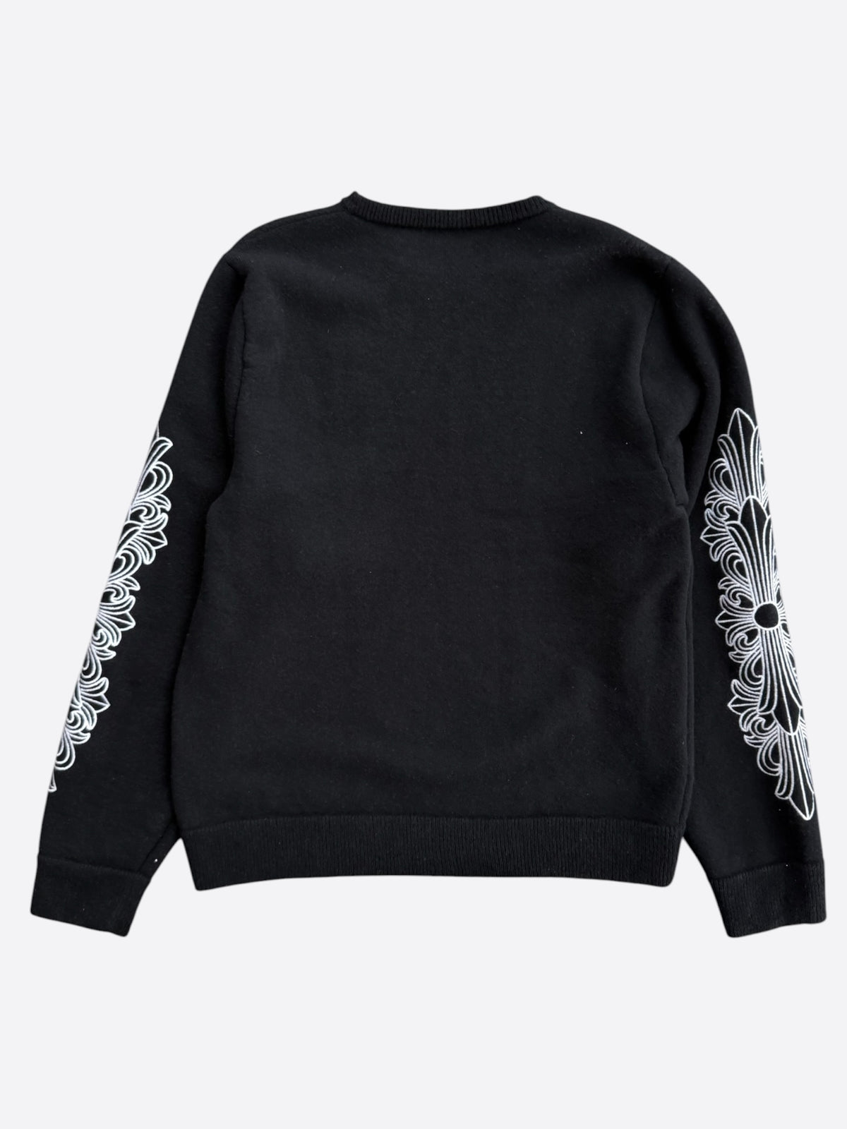 Chrome Hearts Black & White Floral Cashmere Sweater