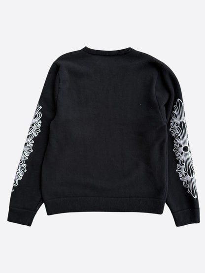 Chrome Hearts Black & White Floral Cashmere Sweater