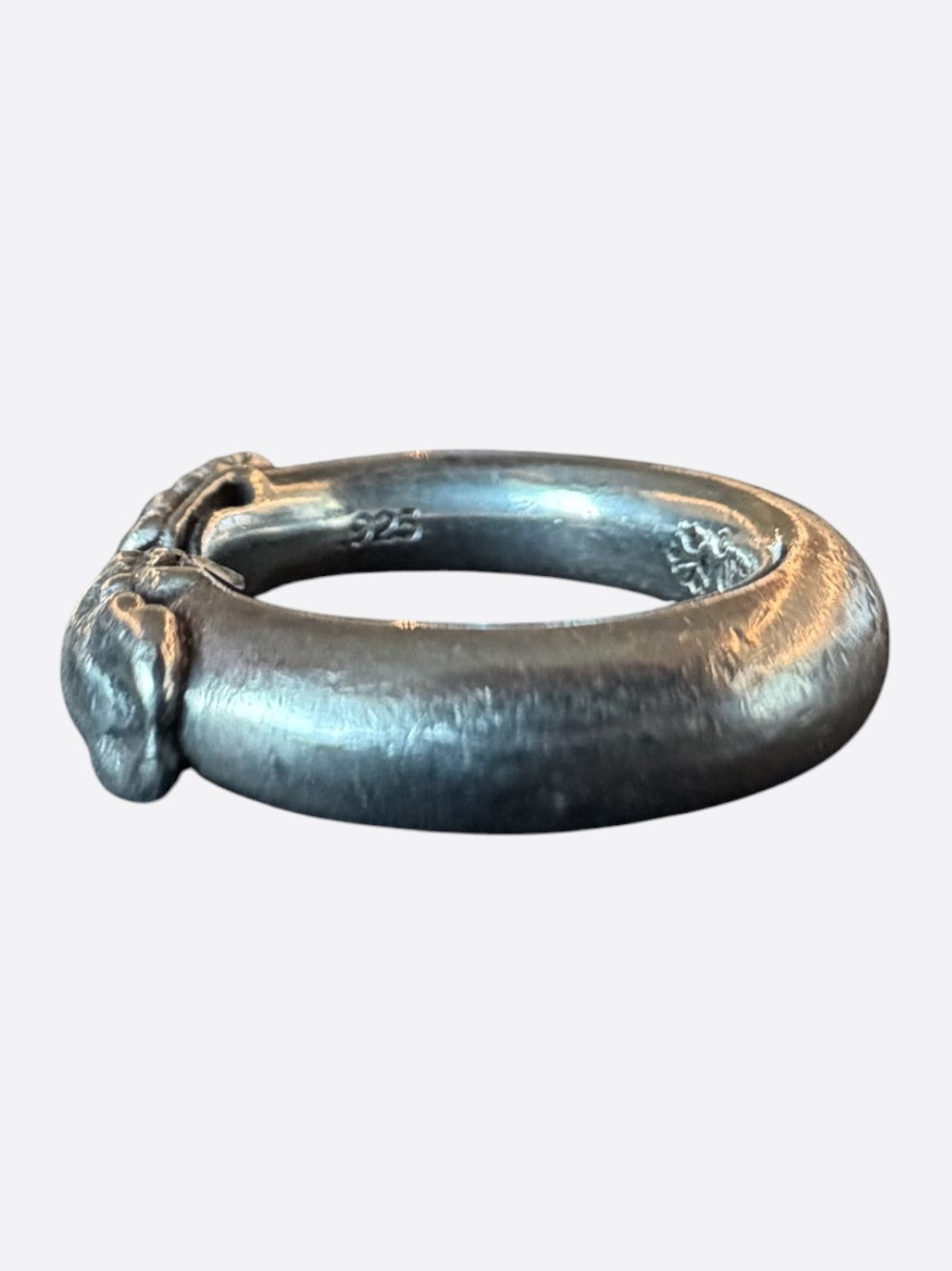 Chrome Hearts Silver Double Dog Ring
