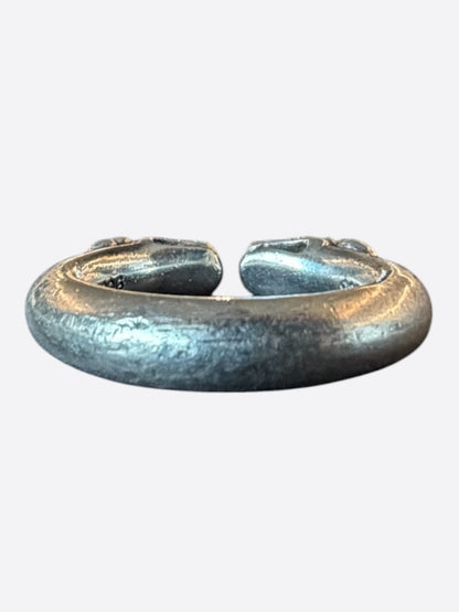 Chrome Hearts Silver Double Dog Ring