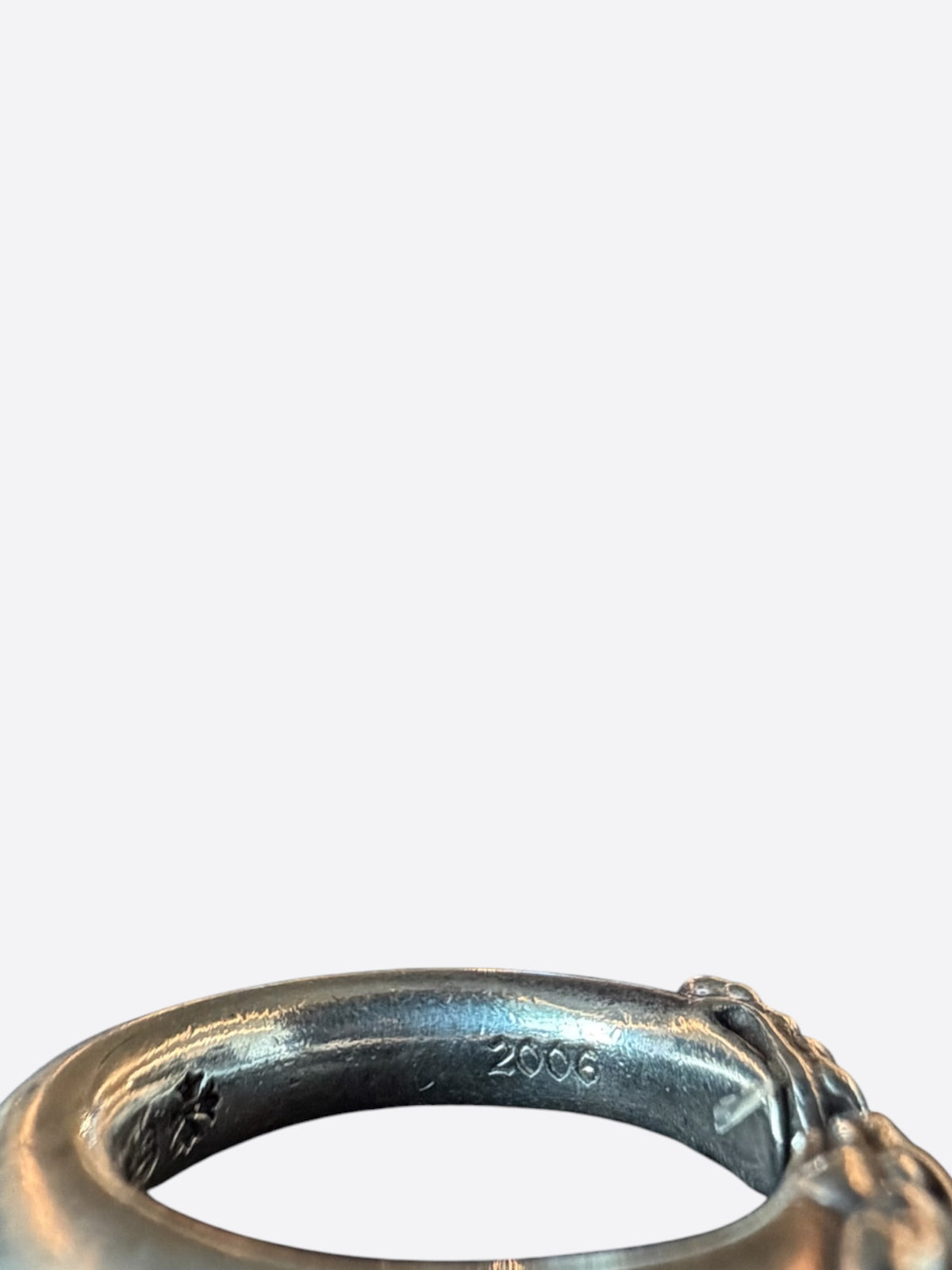 Chrome Hearts Silver Double Dog Ring