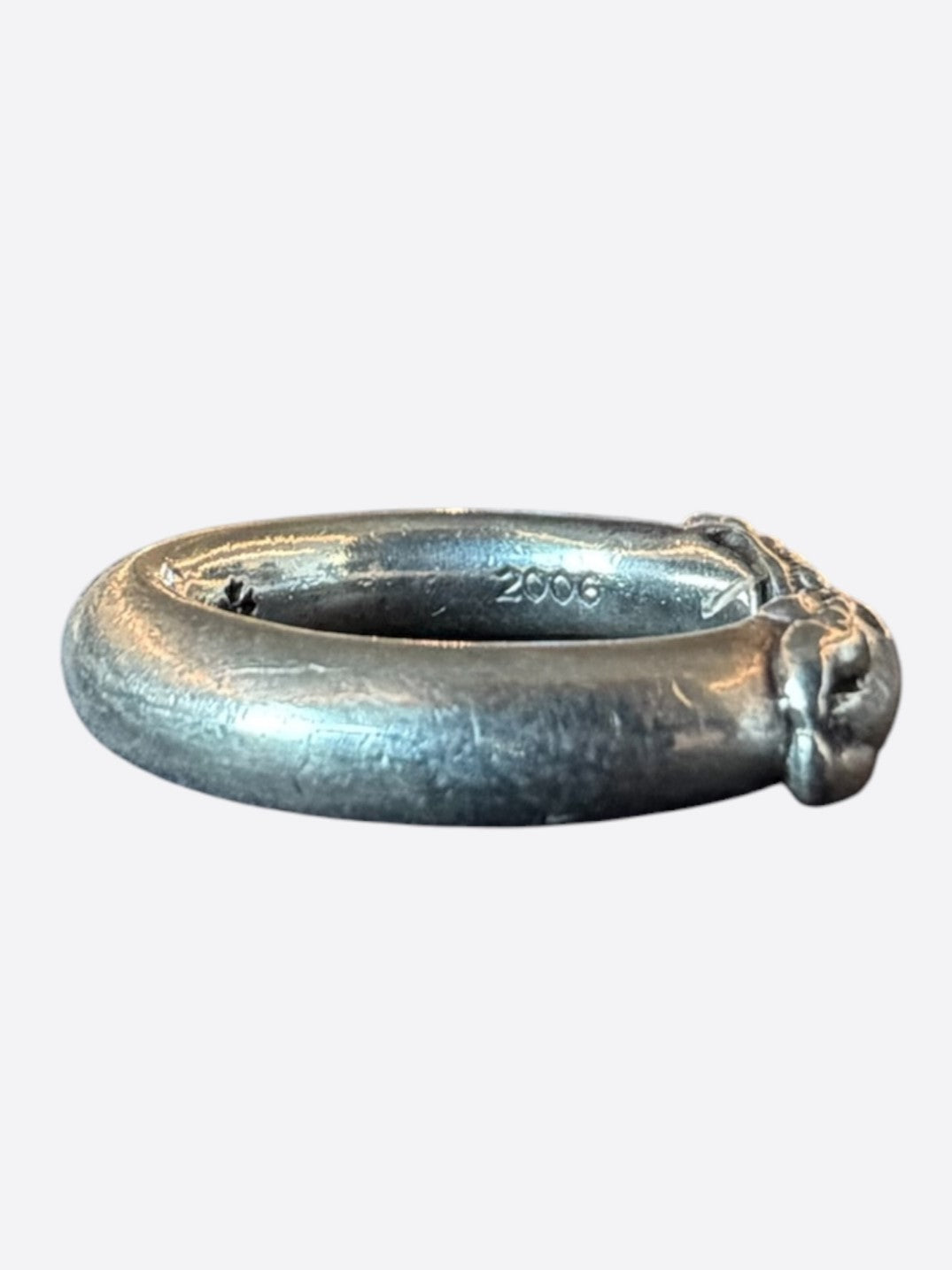 Chrome Hearts Silver Double Dog Ring