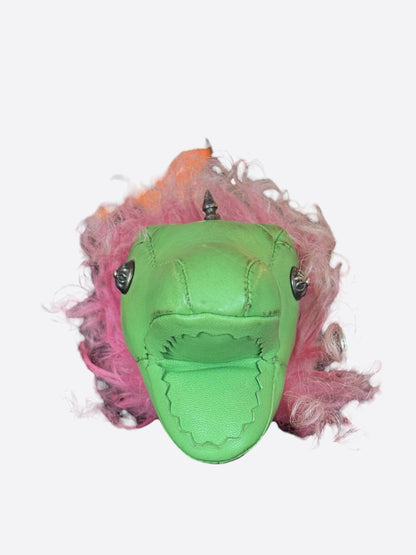 Chrome Hearts Green & Pink Dinosaur Bag Charm