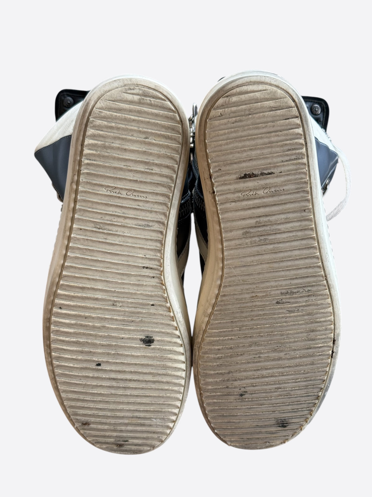 Rick Owens Chrome Hearts Metallic Silver & White Geobaskets