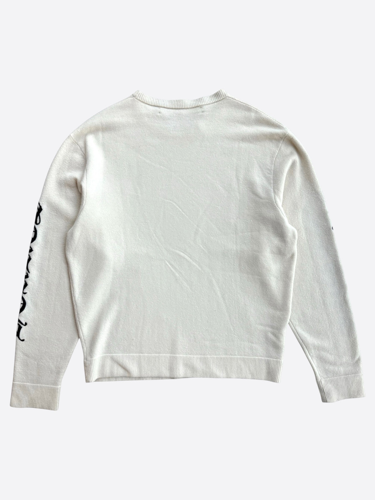 Chrome Hearts Beige & Black Embroidered Cashmere Sweater