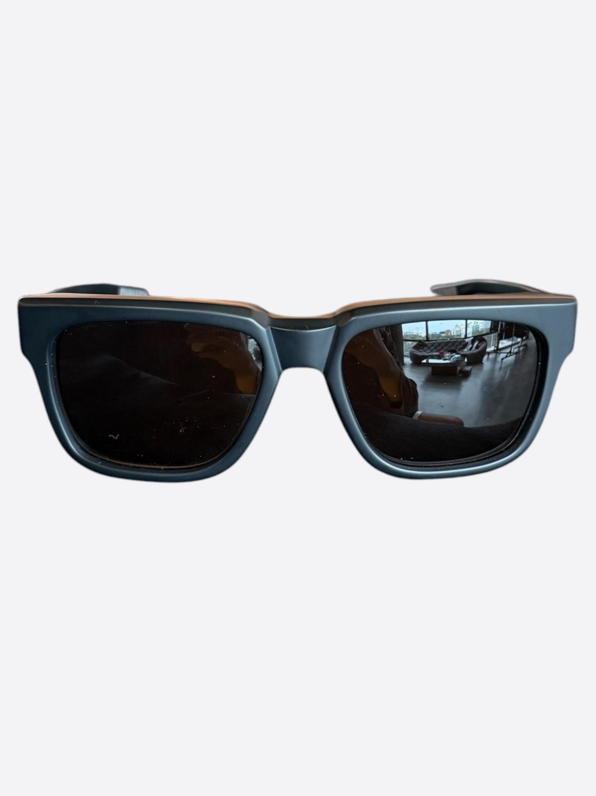 Chrome Hearts Black & Silver Box-Officer Sunglasses