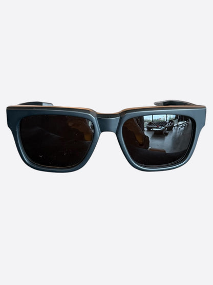 Chrome Hearts Black & Silver Box-Officer Sunglasses