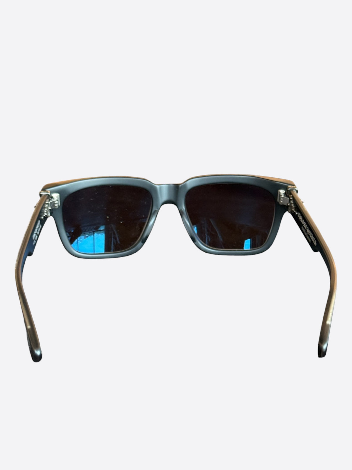 Chrome Hearts Black & Silver Box-Officer Sunglasses