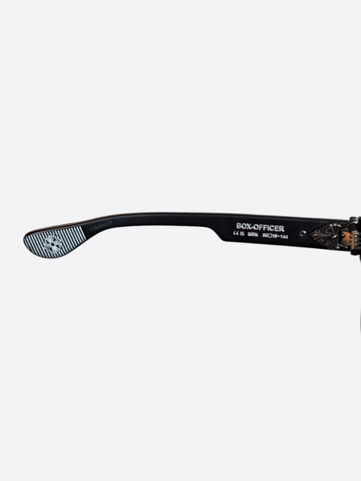 Chrome Hearts Black & Silver Box-Officer Sunglasses