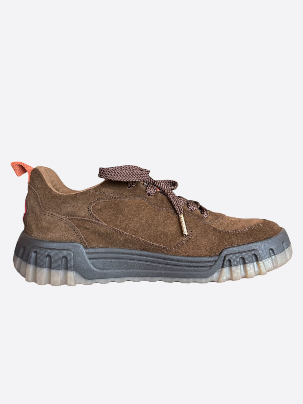 Casablanca Brown Suede Court Sneakers