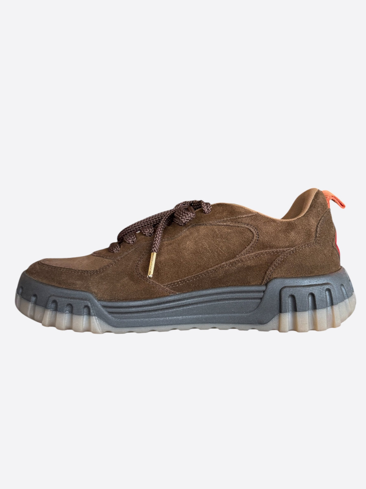 Casablanca Brown Suede Court Sneakers