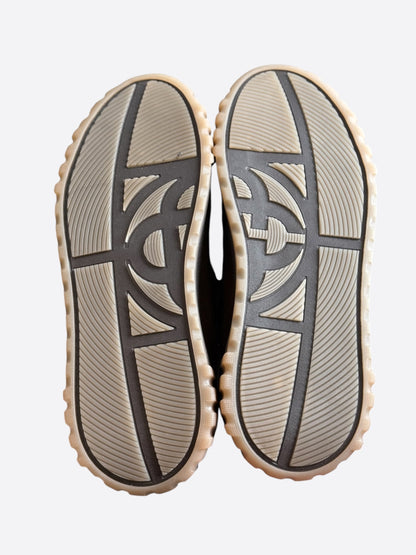 Casablanca Brown Suede Court Sneakers