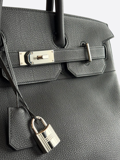 Hermes Black Togo & Palladium Hardware HAC Birkin 40