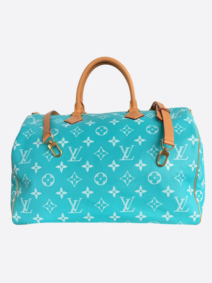 Louis Vuitton Turqoise & White Monogram P9 Speedy 50