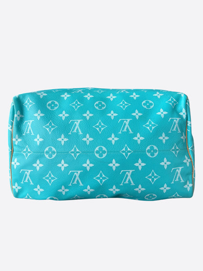 Louis Vuitton Turqoise & White Monogram P9 Speedy 50