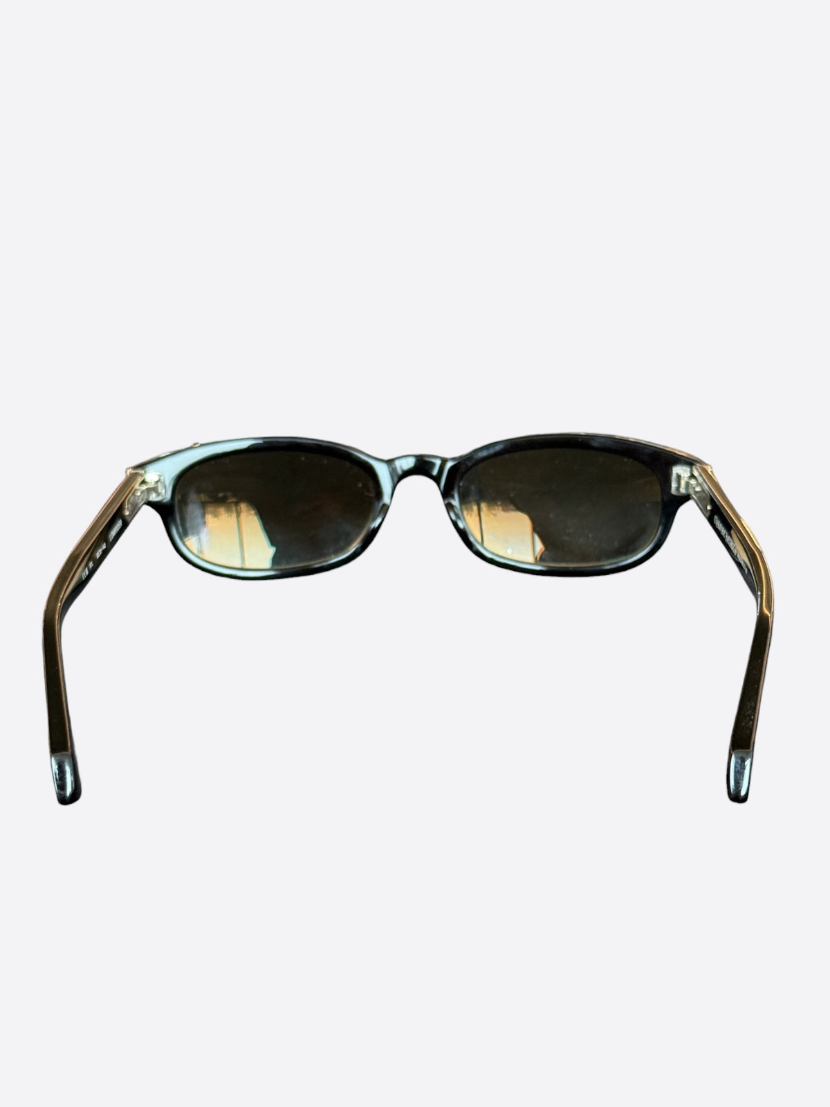 Chrome Hearts Black Glitter & Silver Lowrider Sunglasses