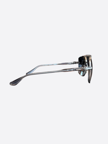 Chrome Hearts Clear & Silver Nailer Sunglasses
